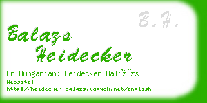 balazs heidecker business card